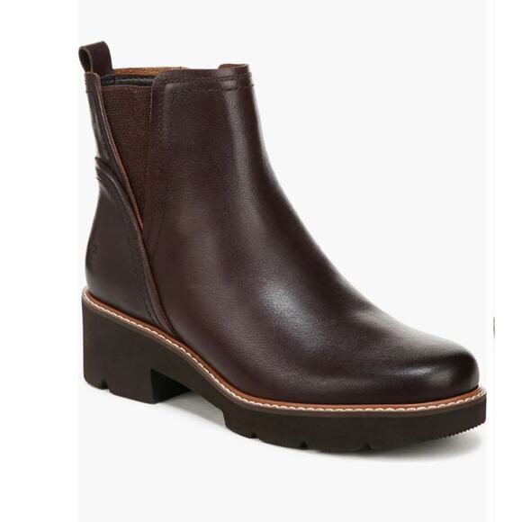 Naturalizer Darry Bootie Dark Brown Leather Size 6 NIB Water Repellant Platform - Picture 1 of 14